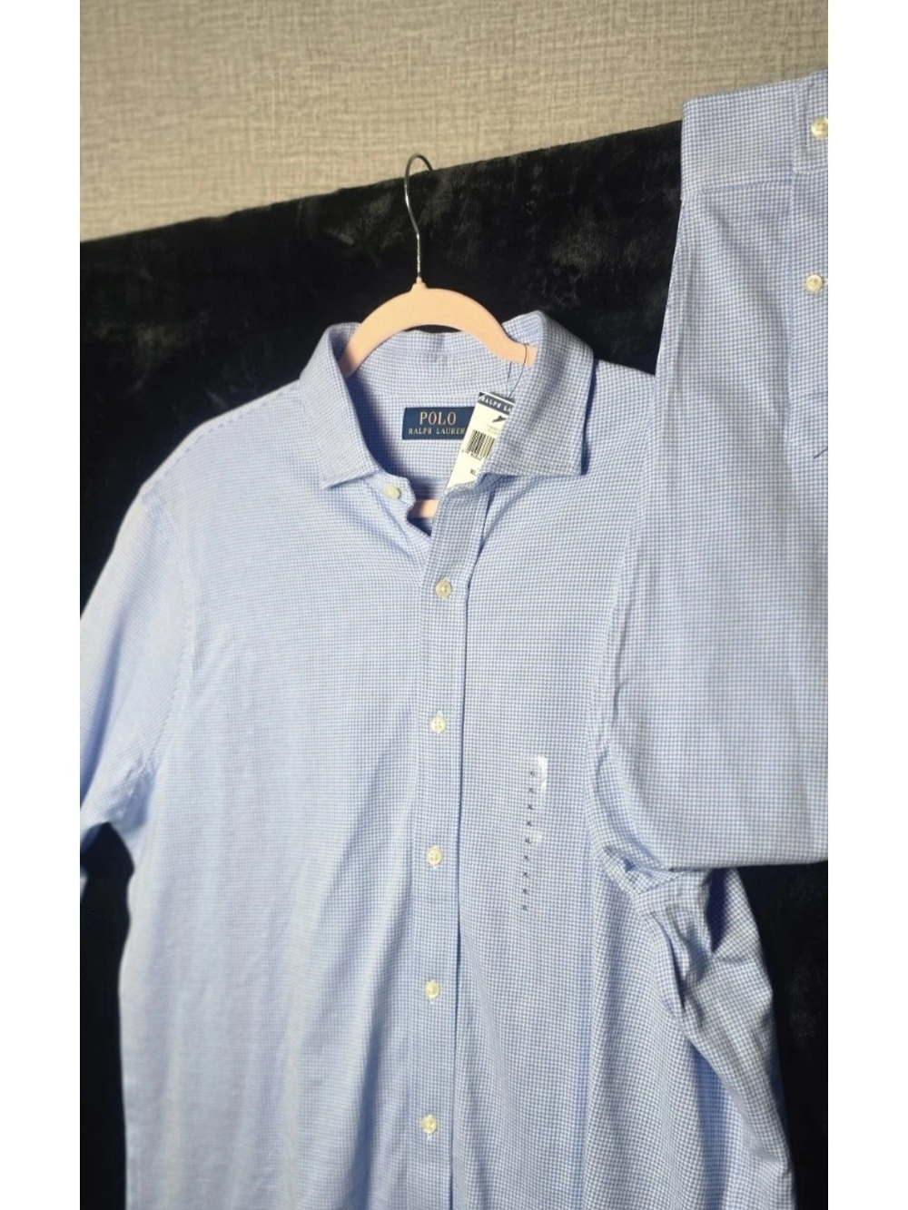 Polo by Ralph Lauren Light Blue Mini-Check Button-Down Shirt